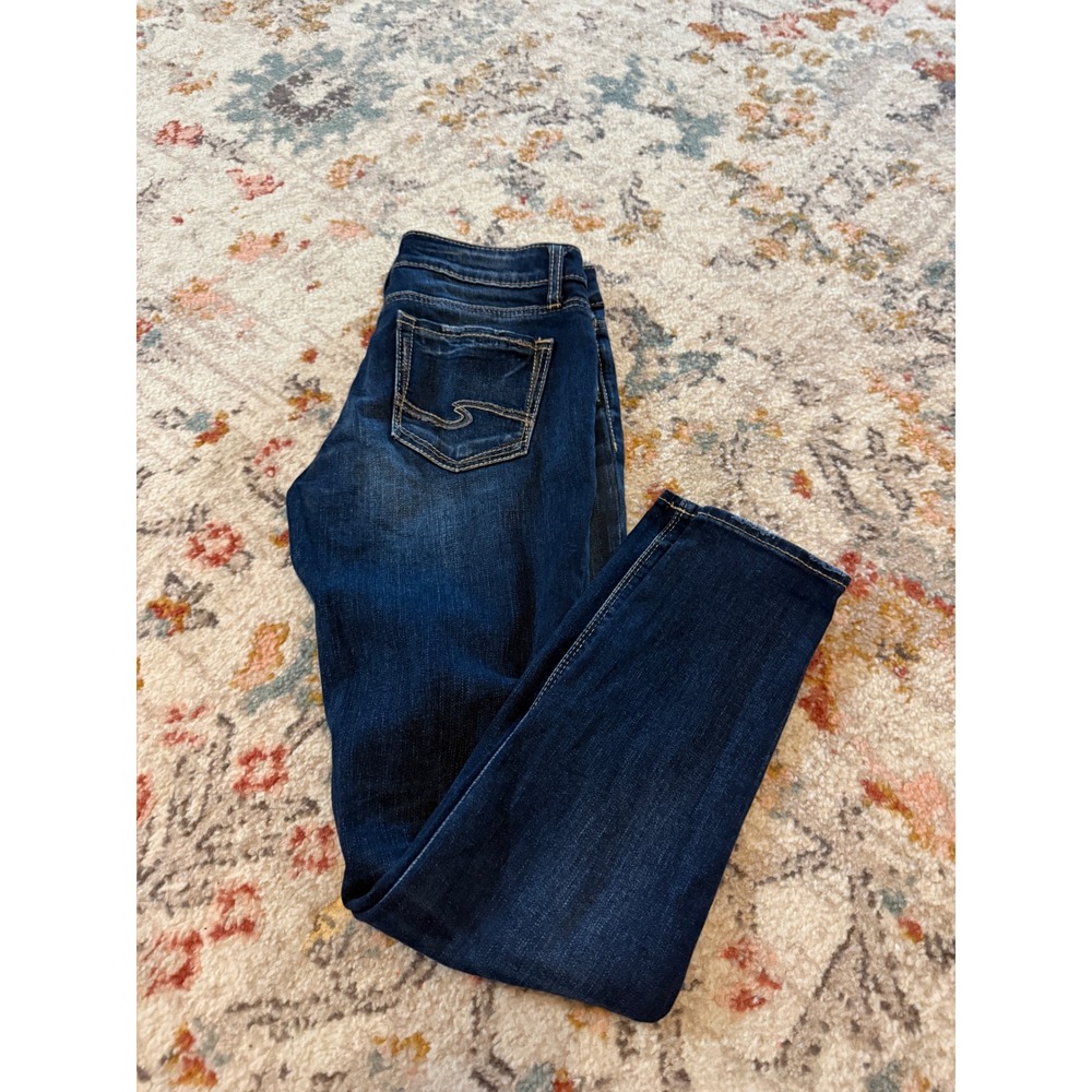 Silver Jeans Co Suki Skinny Dark Wash Denim Jeans W26 L29 Casual Western
